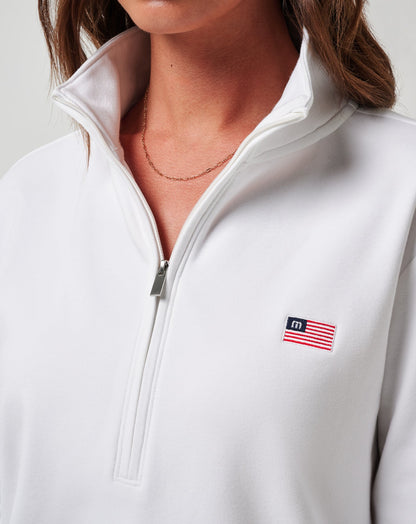 Tasmin Half Zip White | Travis Mathew