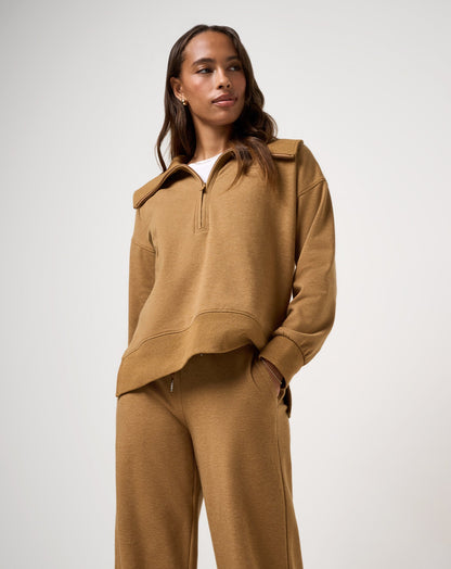 Save The Day Cloud Half Zip 2.0 Heather Spice | Travis Mathew