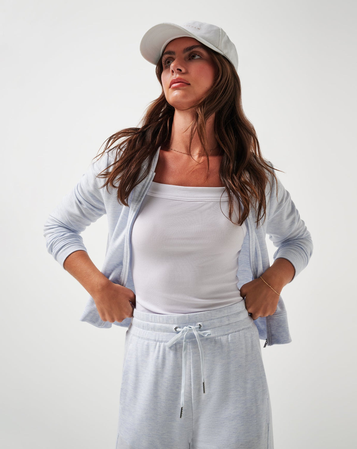 Cloud Terry Zip Hoodie Heather Ancient Water | Travis Mathew