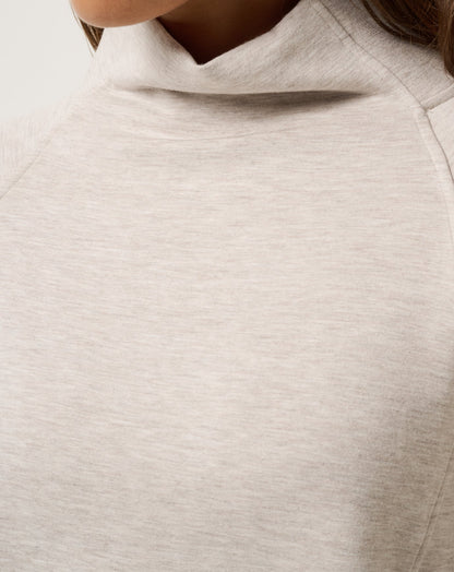 Skyloft Soft Funnel Neck Heather Savannah Tan | Travis Mathew