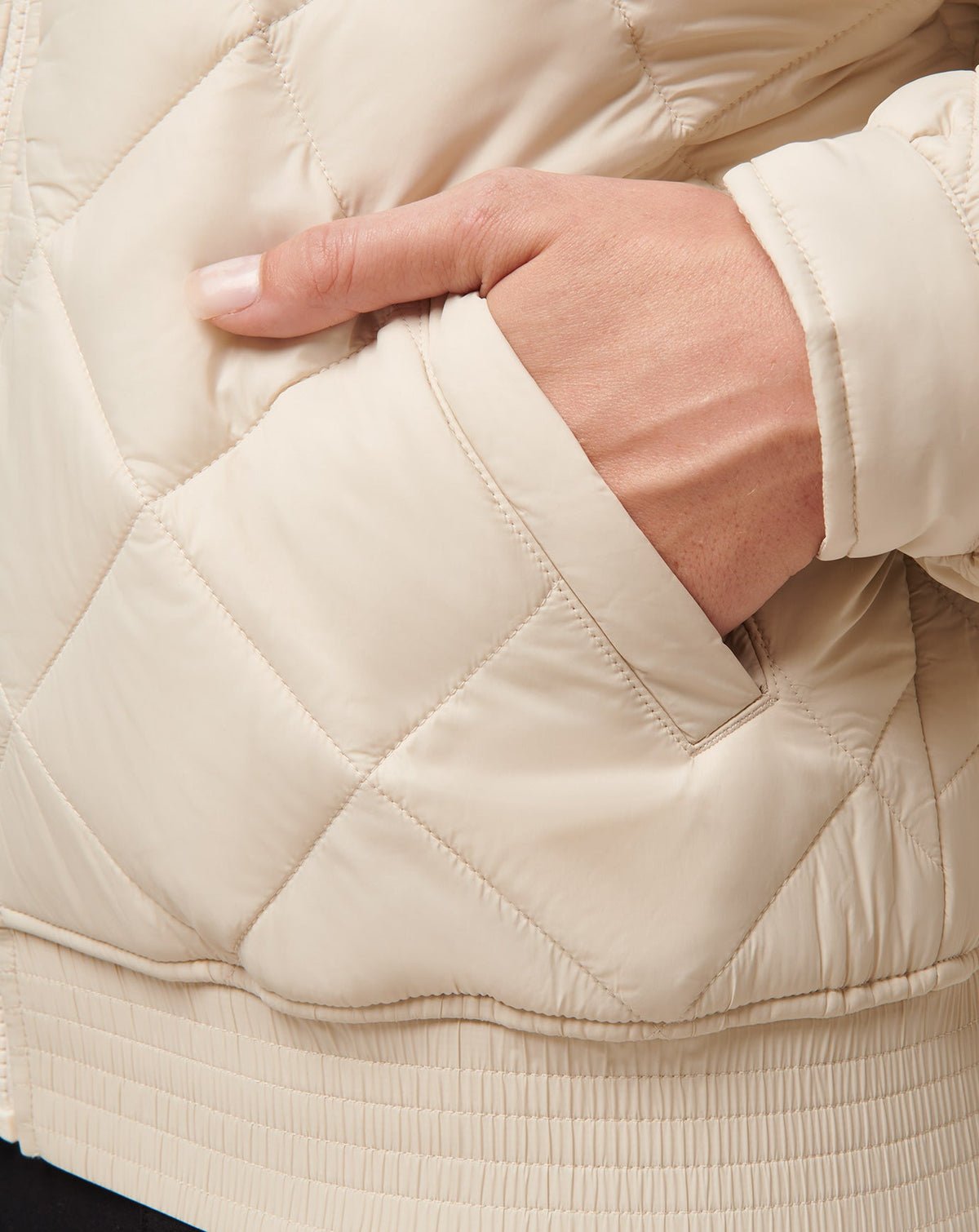 Lights At Night Quilted Jacket Pumice Stone | Travis Mathew