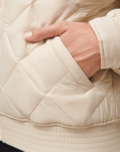 Lights At Night Quilted Jacket Pumice Stone | Travis Mathew