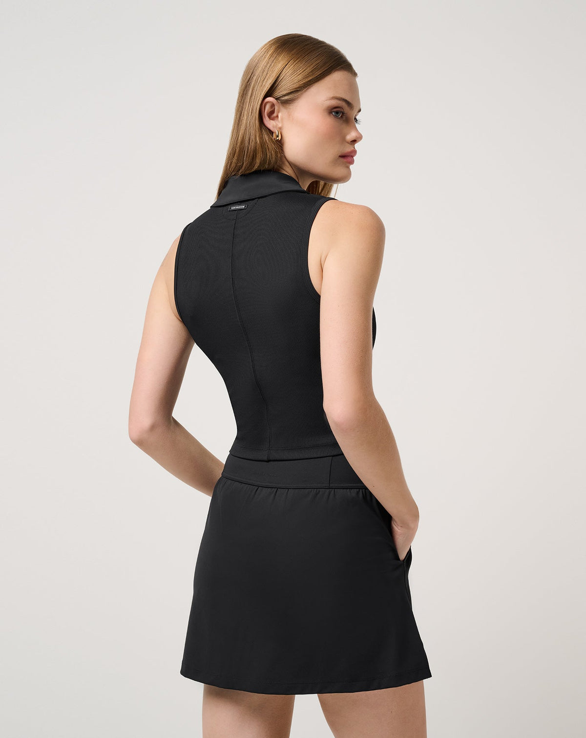 Moveknit Rib Zip Polo Black | Travis Mathew