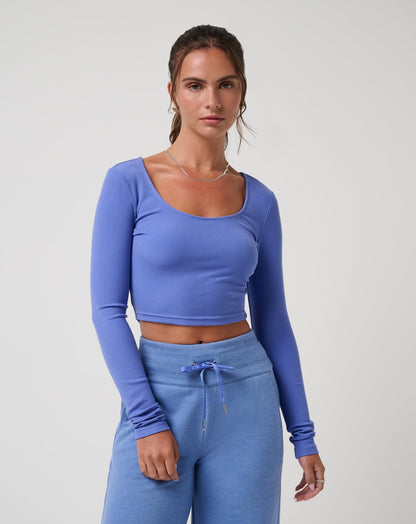 Solara Cloud Rib Top Baja Blue | Travis Mathew