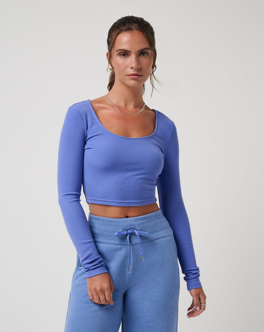 Solara Cloud Rib Top Baja Blue | Travis Mathew