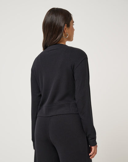 Evening Retreat Cardigan Black | Travis Mathew