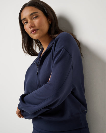Skyloft Soft Echo Half Zip Navy Blazer | Travis Mathew