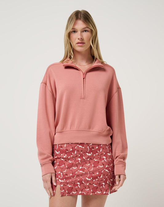 Skyloft Soft Echo Half Zip Brick Dust | Travis Mathew