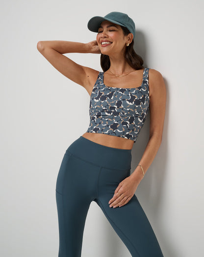 Moveknit Printed Tank Dark Slate Multi | Travis Mathew