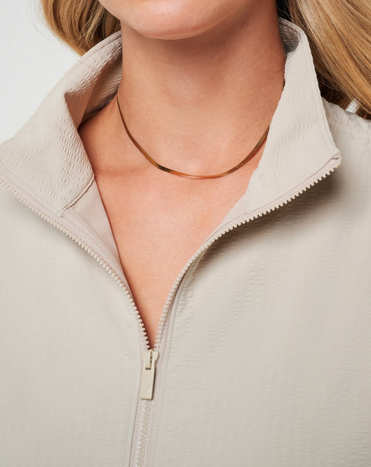 Timeless Breezeblend Full Zip Island Fossil | Travis Mathew