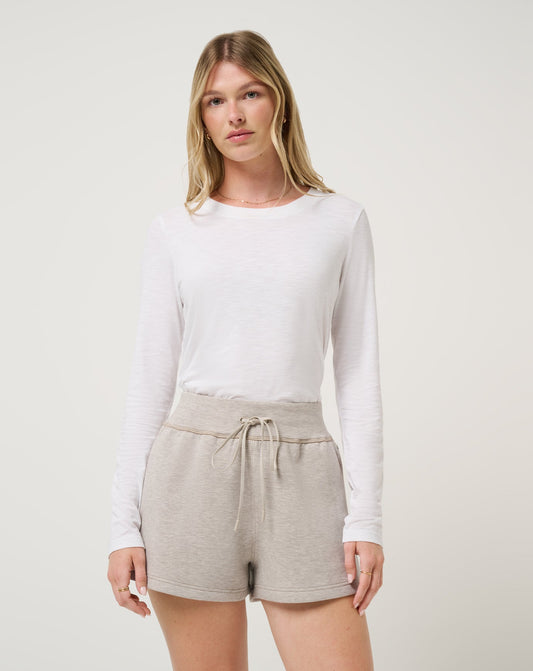 Cloud Long Sleeve Tee White | Travis Mathew