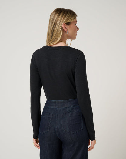 Cloud Long Sleeve Tee Black | Travis Mathew