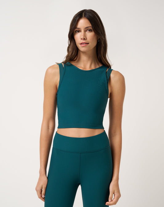 Moveknit Rib Tank Dark Sea | Travis Mathew