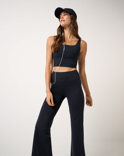 Moveknit Rib Sport Top Black | Travis Mathew