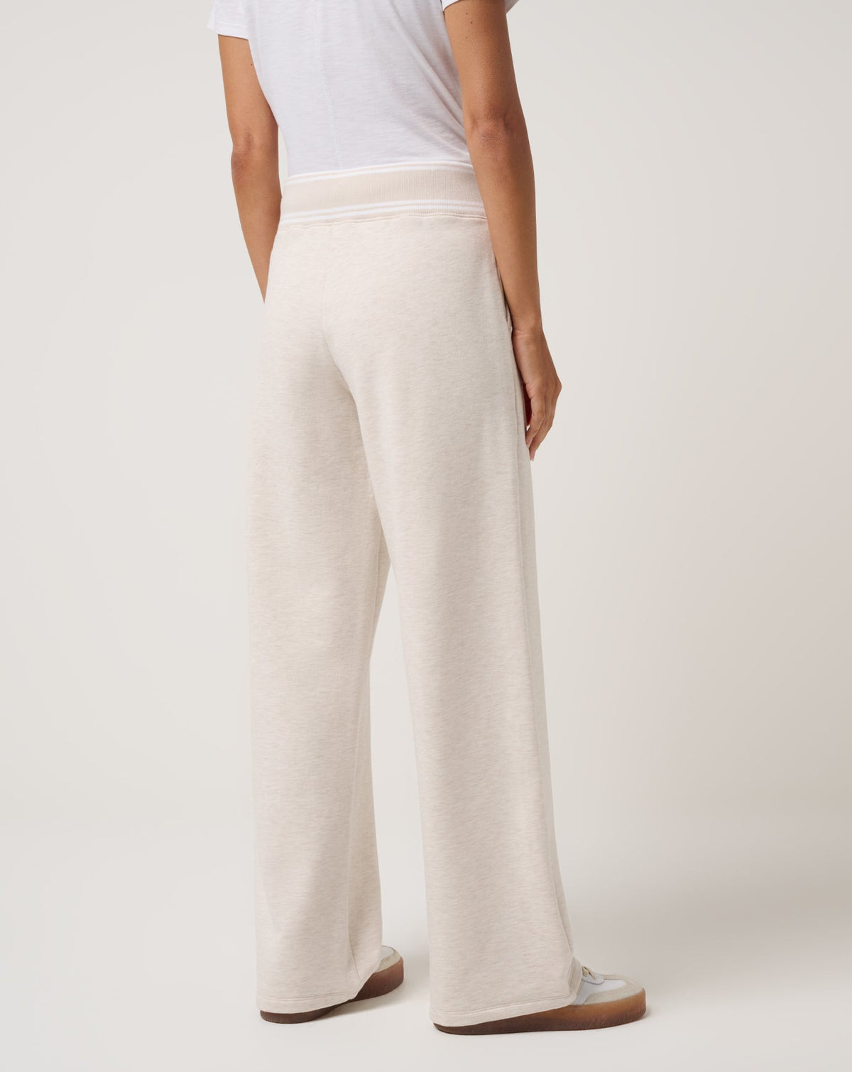 Cloud Fleece Clubside Wide Leg Pant Heather Brazillian Sand | Travis Mathew