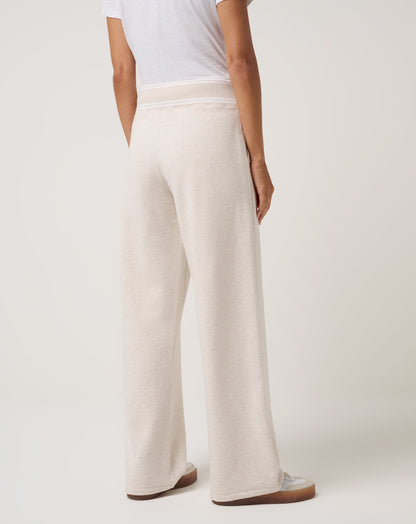 Cloud Fleece Clubside Wide Leg Pant Heather Brazillian Sand | Travis Mathew