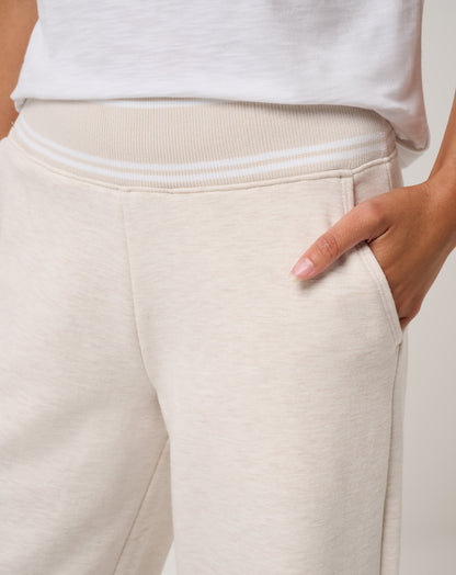 Cloud Fleece Clubside Wide Leg Pant Heather Brazillian Sand | Travis Mathew