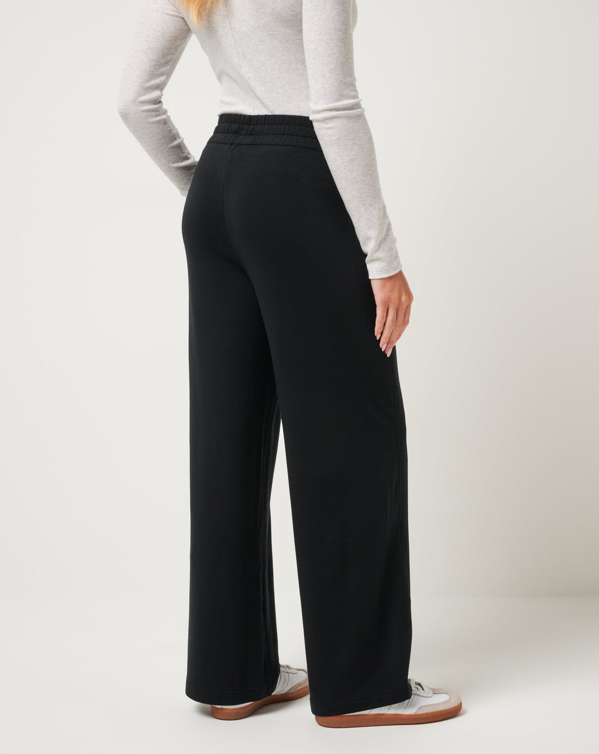 Cloud Terry Wide Leg Pant Black | Travis Mathew