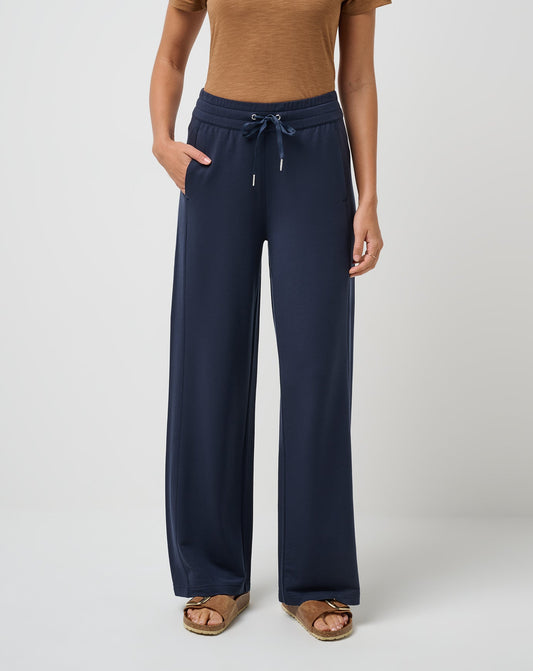 Cloud Terry Wide Leg Pant Navy Blazer | Travis Mathew