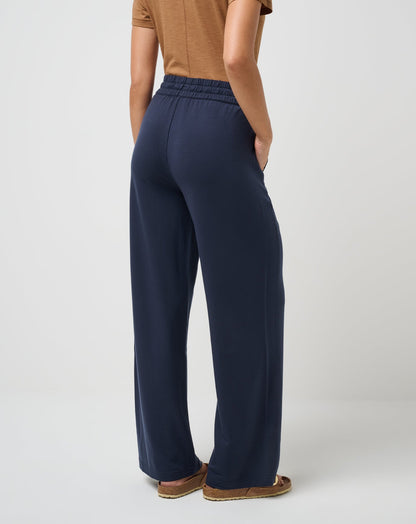 Cloud Terry Wide Leg Pant Navy Blazer | Travis Mathew