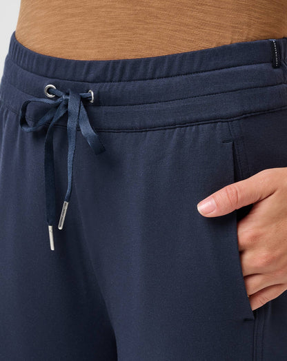 Cloud Terry Wide Leg Pant Navy Blazer | Travis Mathew