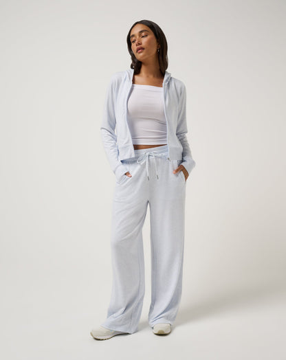 Cloud Terry Wide Leg Pant Heather Ancient Water | Travis Mathew