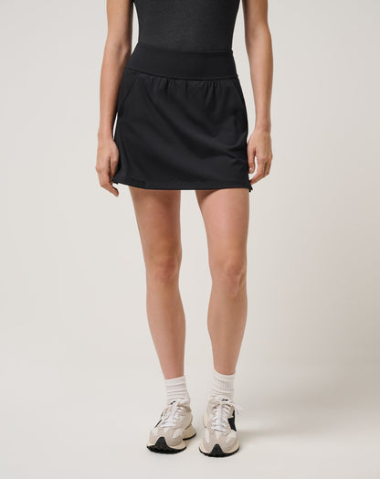 Moveknit Game Set Match Skort Black | Travis Mathew