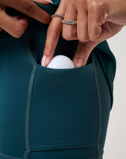 Moveknit Rib Limitless Skort Dark Sea | Travis Mathew