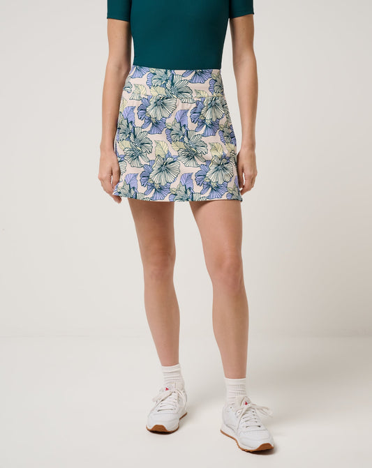 Moveknit Game Set Match Skort 2.0 Sandshell Multi | Travis Mathew