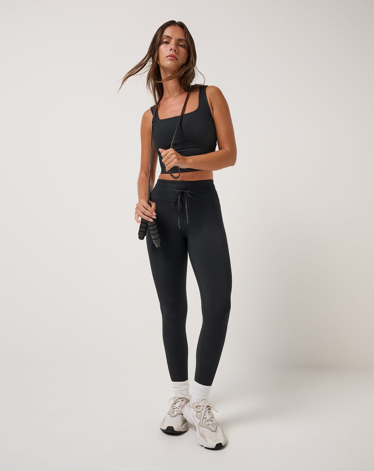 Moveknit Tie Bonded Legging Black | Travis Mathew