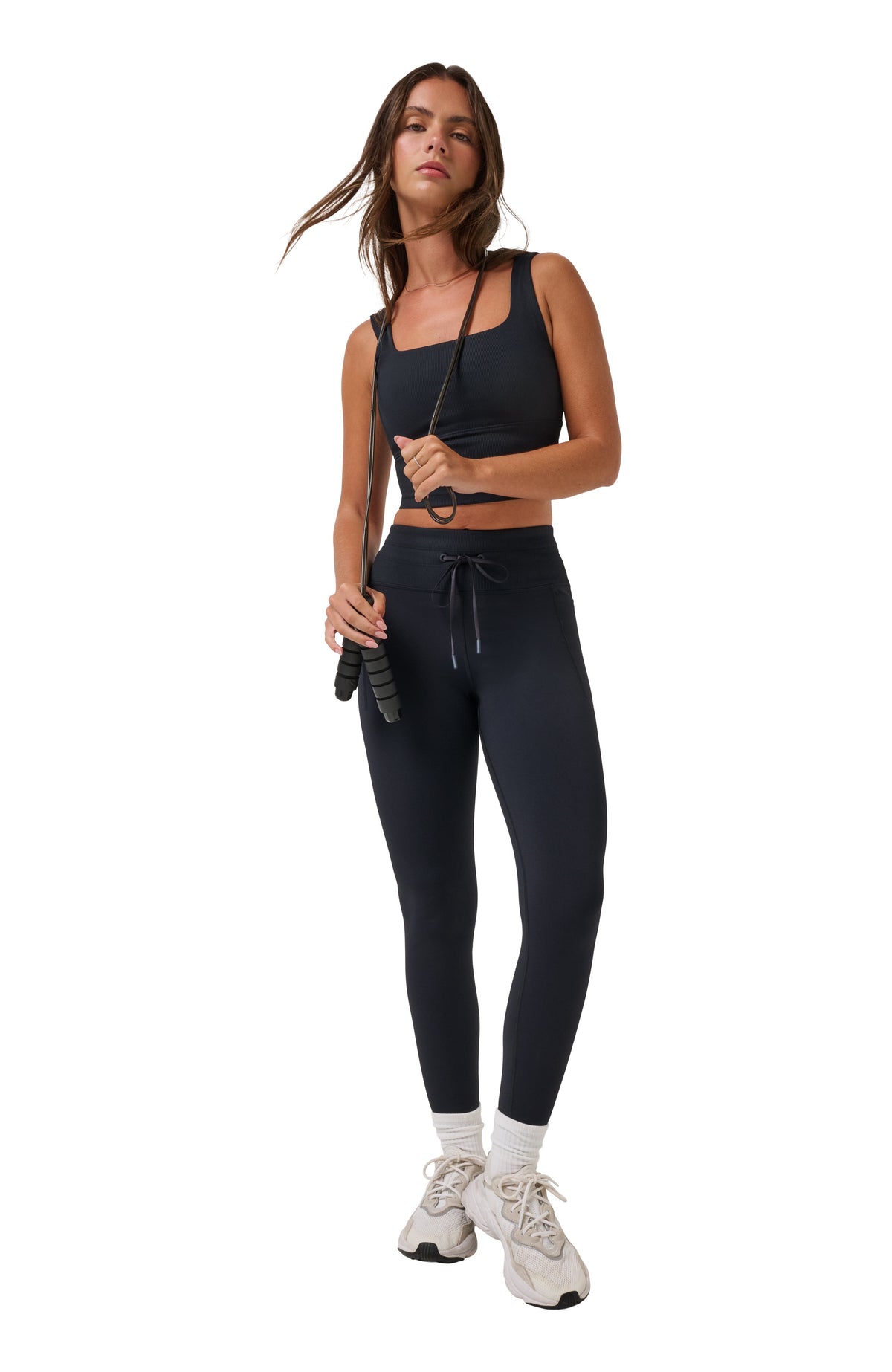 Moveknit Tie Bonded Legging Black | Travis Mathew