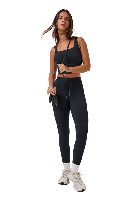 Moveknit Tie Bonded Legging Black | Travis Mathew