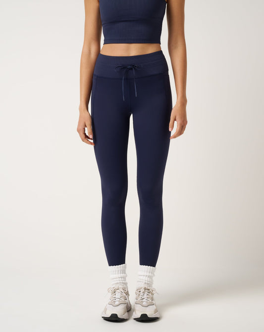 Moveknit Tie Bonded Legging Navy Blazer | Travis Mathew