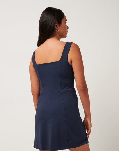 Moveknit Sleeveless Dress Heather Navy Blazer | Travis Mathew