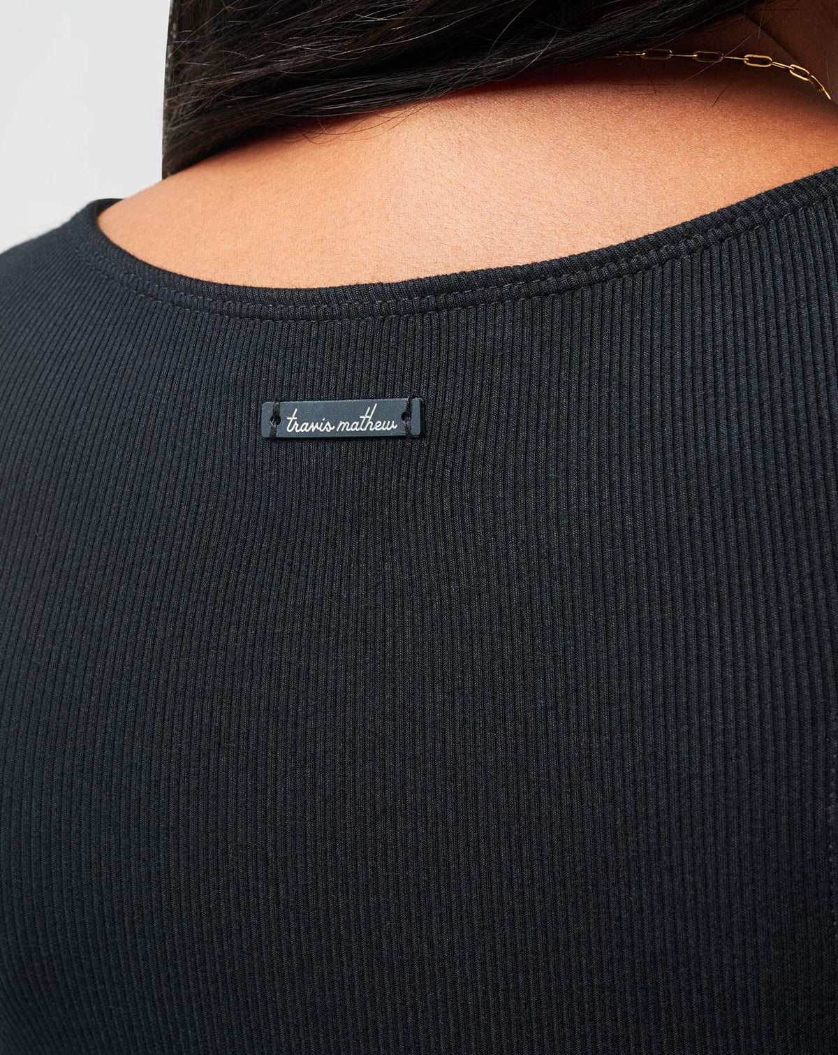 Cloud Rib Hadley Wood Dress Black | Travis Mathew
