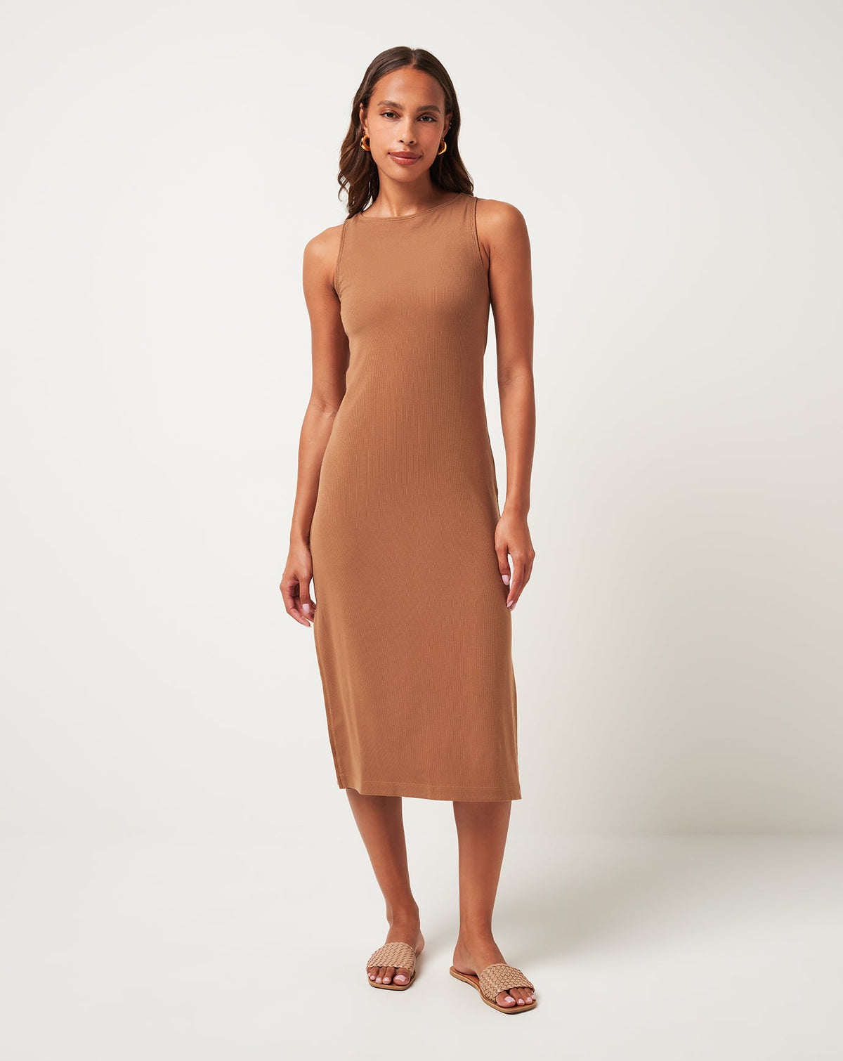Cloud Rib Hadley Wood Dress Chestnut | Travis Mathew