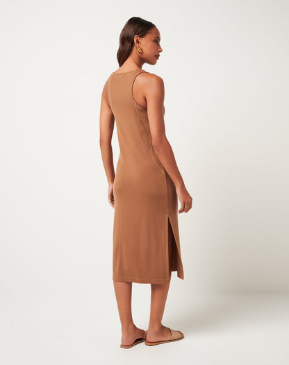 Cloud Rib Hadley Wood Dress Chestnut | Travis Mathew