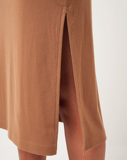 Cloud Rib Hadley Wood Dress Chestnut | Travis Mathew