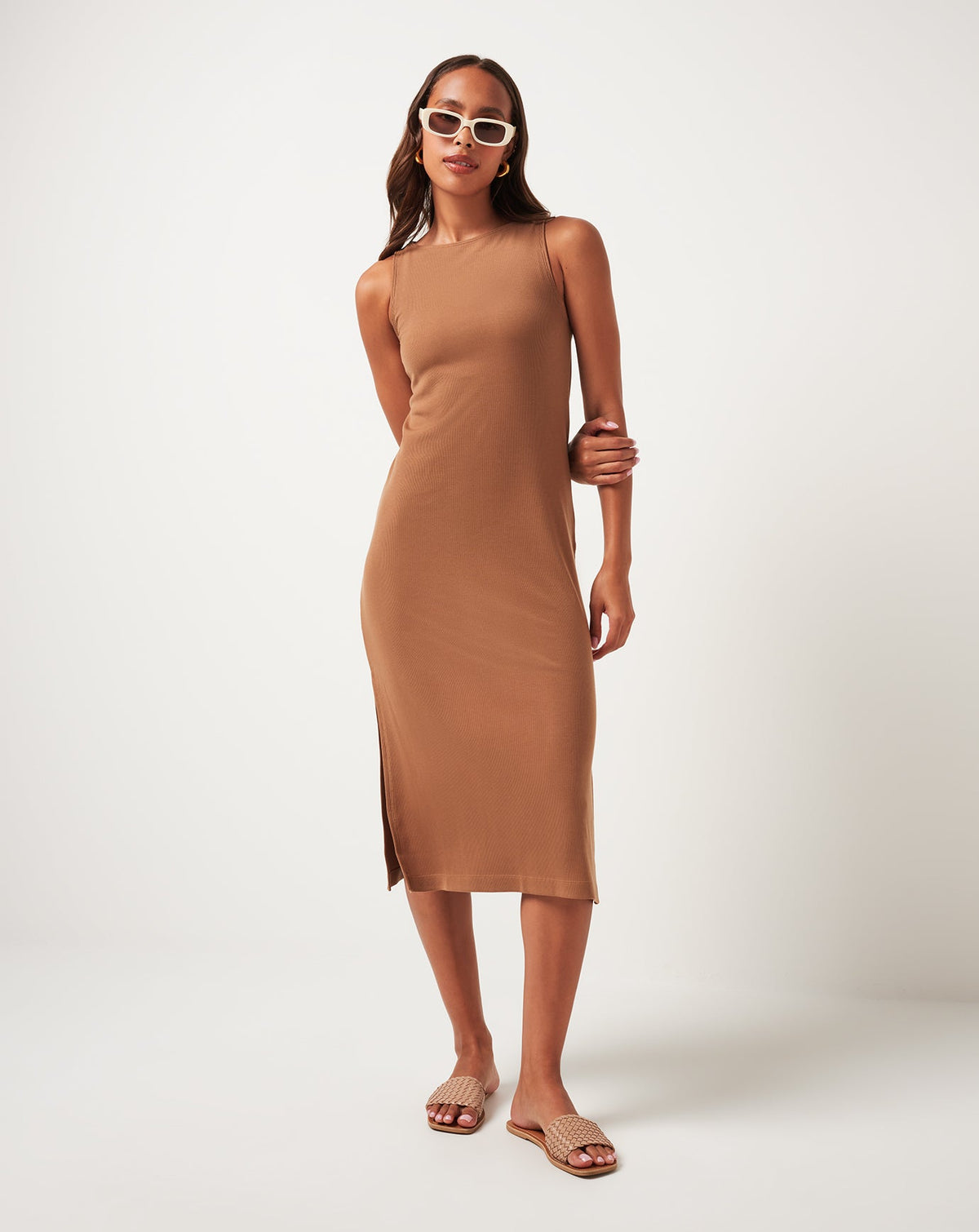 Cloud Rib Hadley Wood Dress Chestnut | Travis Mathew