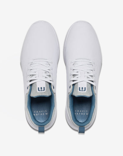 The Daily Pro Plus Golf Shoe White/Blue | Travis Mathew