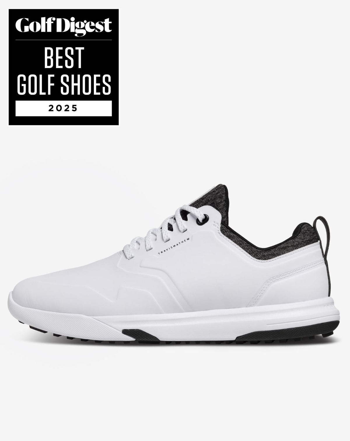 The Daily Pro Plus Golf Shoe White/Black | Travis Mathew