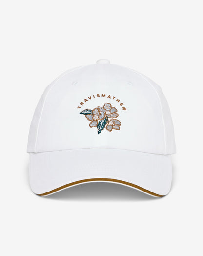 Floral Twisted Ivy Adjustable Hat White | Travis Mathew