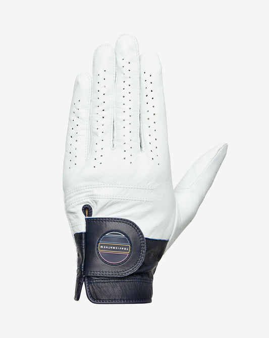 Get Out Of Town Golf Glove White/Mood Indigo | Travis Mathew