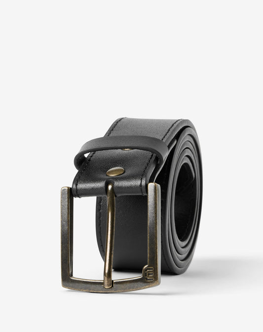 Elusive Leather Belt Black | Travis Mathew