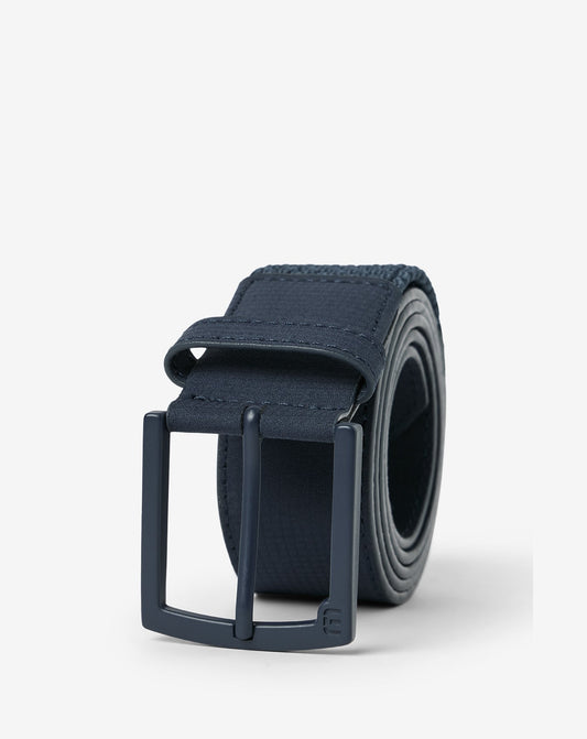 Wanderlust Stretch Woven Belt Mood Indigo | Travis Mathew