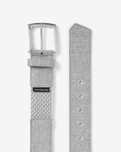 Fresh Look Canvas Stretch Belt Heather Grey | Travis Mathew
