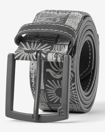 Marina Mingle Canvas Stretch Belt Ebony | Travis Mathew