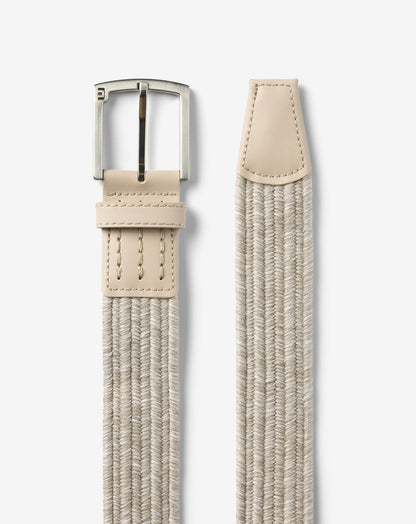Popsicle Stretch Woven Leather Belt Oxford Tan | Travis Mathew
