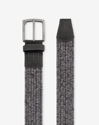 Pueblo 2.0 Stretch Woven Belt Heather Grey Pinstripe | Travis Mathew