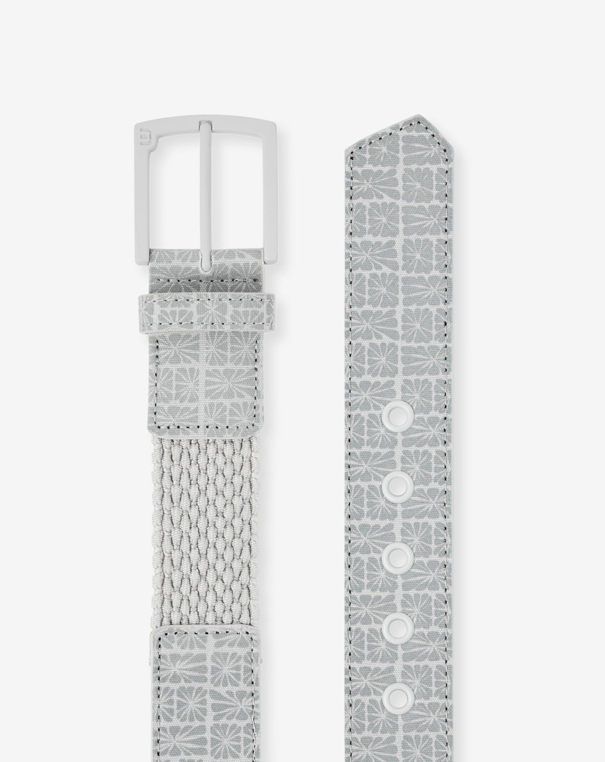 Buried Treasure Hybrid Stretch Belt Micro Chip/White | Travis Mathew